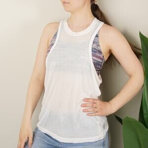 Free People FP Movement Ribbed Racerback Tank Top Athletic Sleeveless Solid EUC